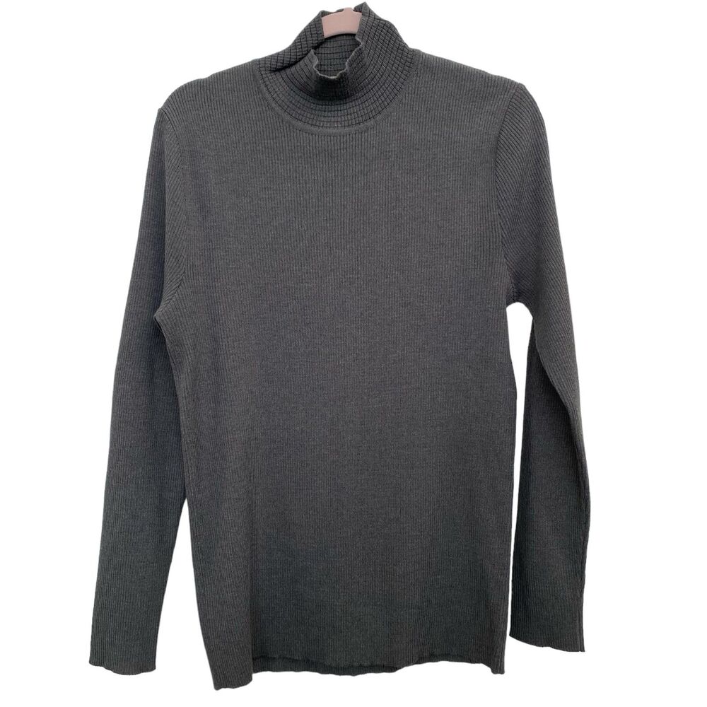 VERSACE CLASSIC - Men's Gray Ribbed Long Sleeve Vintage Sweater Size XXL